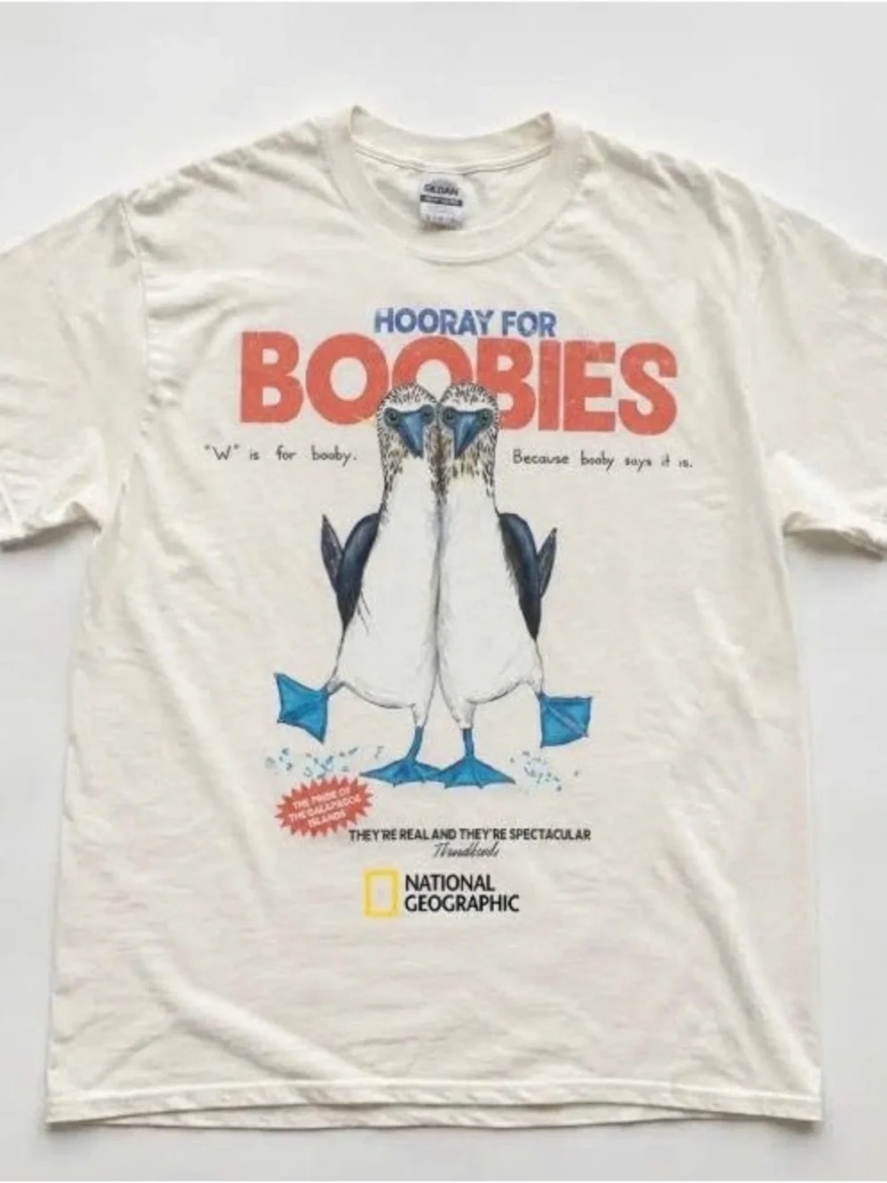 National Geographic Cream Short Sleeve
'Hooray For Boobies' Graphic Tee